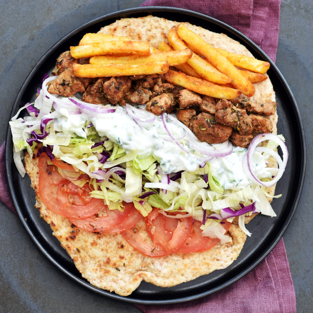 Gyros med tzatziki