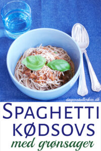 spaghetti kødsovs med grønsager