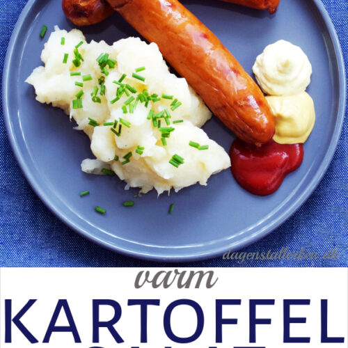 Varm kartoffelsalat med grillpølser