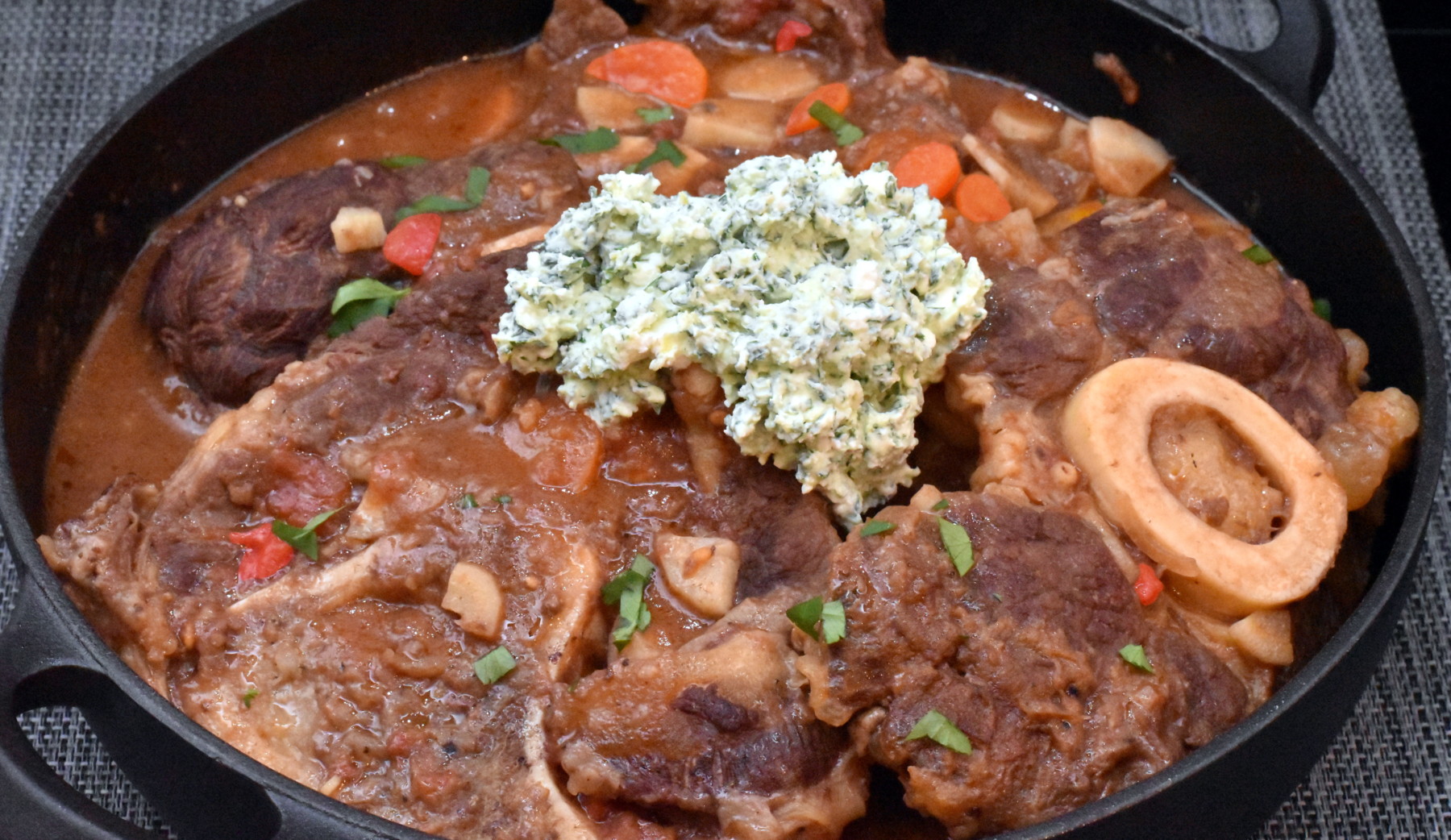 Osso buco med fetagremolata Dagens tallerken