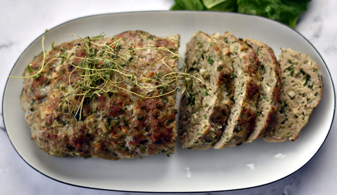 Græsk farsbrød med champignon og timian.