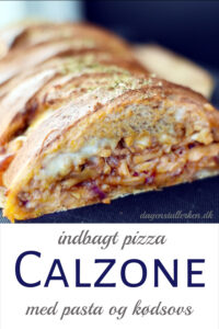 Calzone fyldt pizza