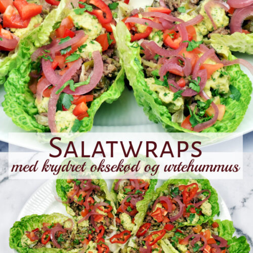 Salatwraps med krydret oksekød