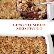 Lun crumble med frugt