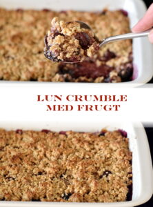 Lun crumble med frugt