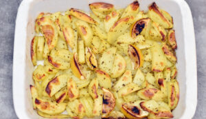 Kartofler bagt med citron og oregano