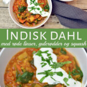 Indisk dahl. Vegetarisk rød linsegryde