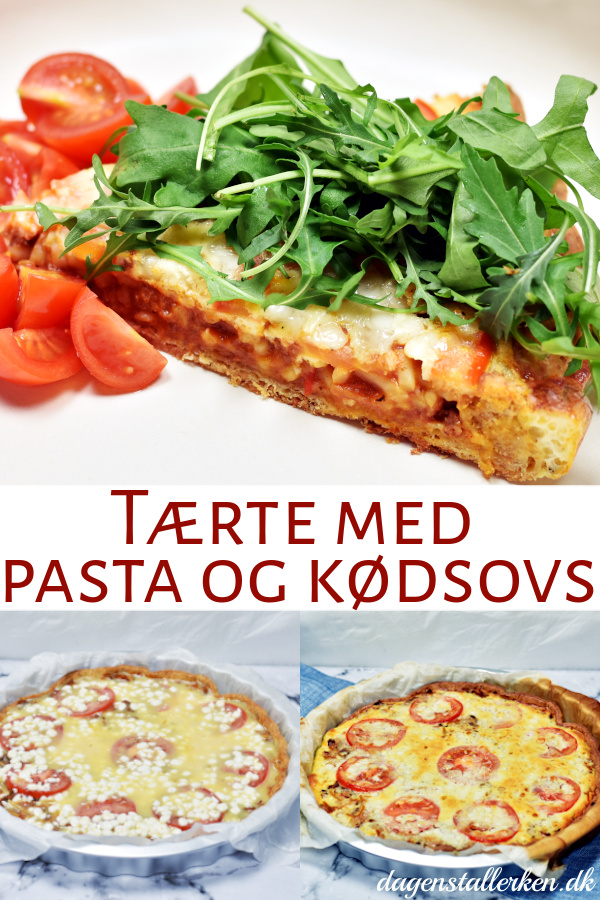 Tærte med pasta og kødsovs