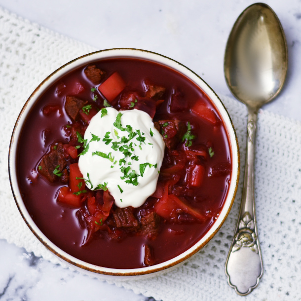 Borscht – rødbedesuppe