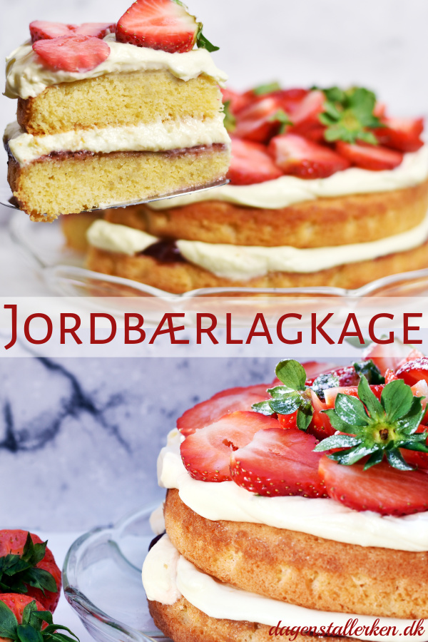 Jordbærlagkage