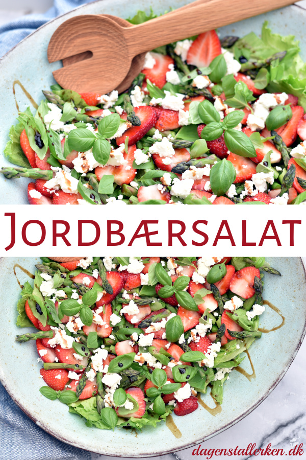 salat med jordbær