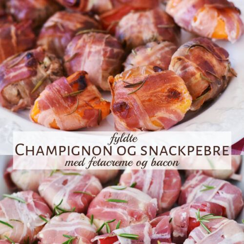 Fyldte champignon og snackpebre