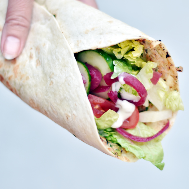 Tacowrap med hakket kylling