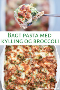 Bagt pasta med kylling og broccoli