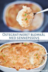 Ostegratineret blomkål med sennepssovs