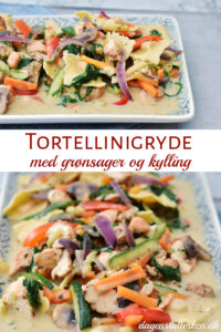 Tortellinigryde med grønsager og kylling