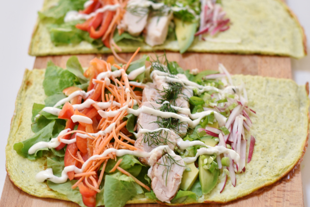 Hytteostewrap med fyld