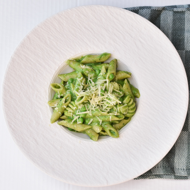 Grøn pasta med spinat og squash
