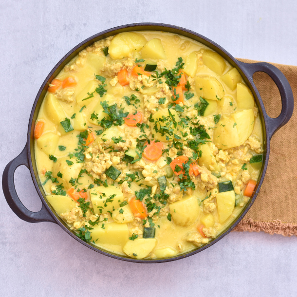 Karrygryde med hakket kylling