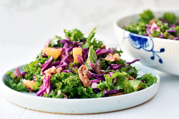 Grønkålssalat med rødkål