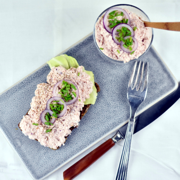 Hjemmelavet skinkesalat - fuglekvidder