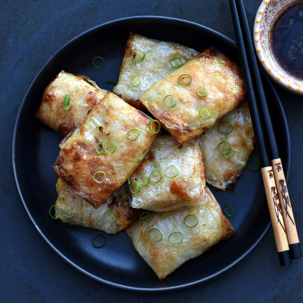 Sprøde rispapirsruller